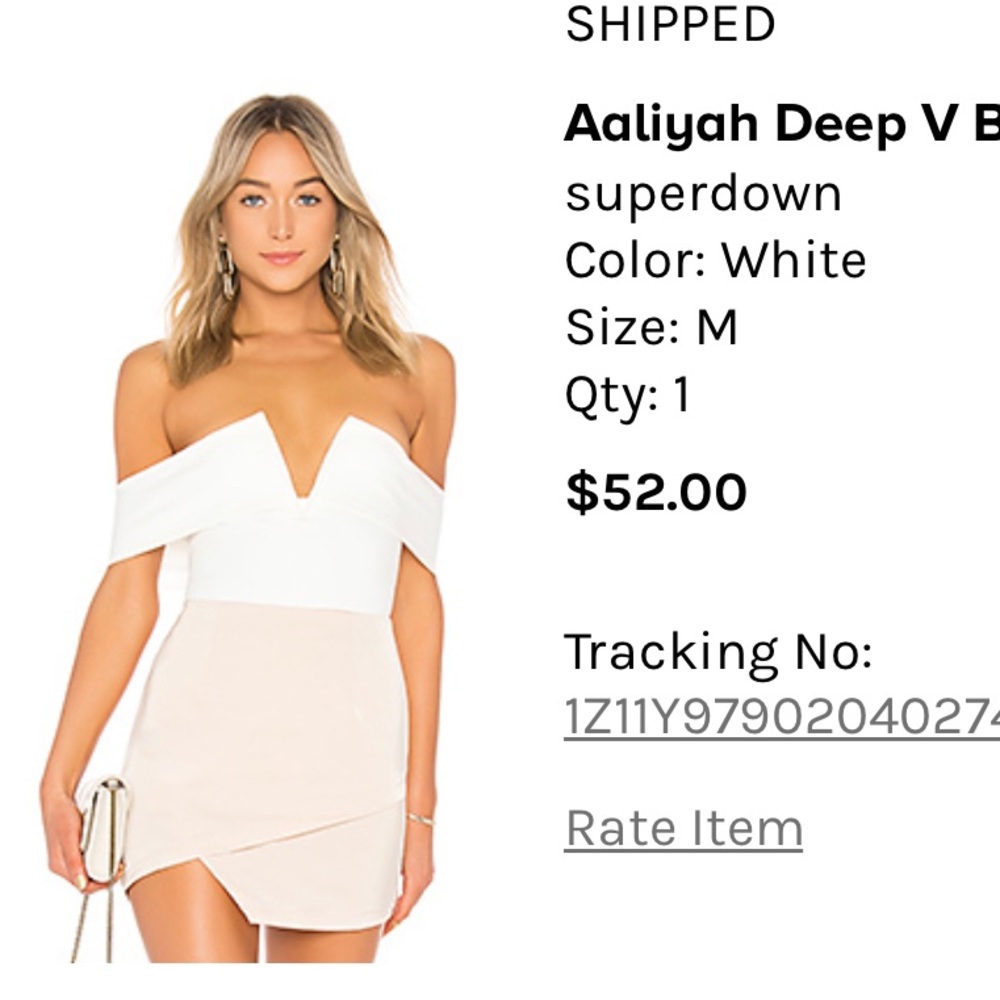 Off the shoulder bodysuit